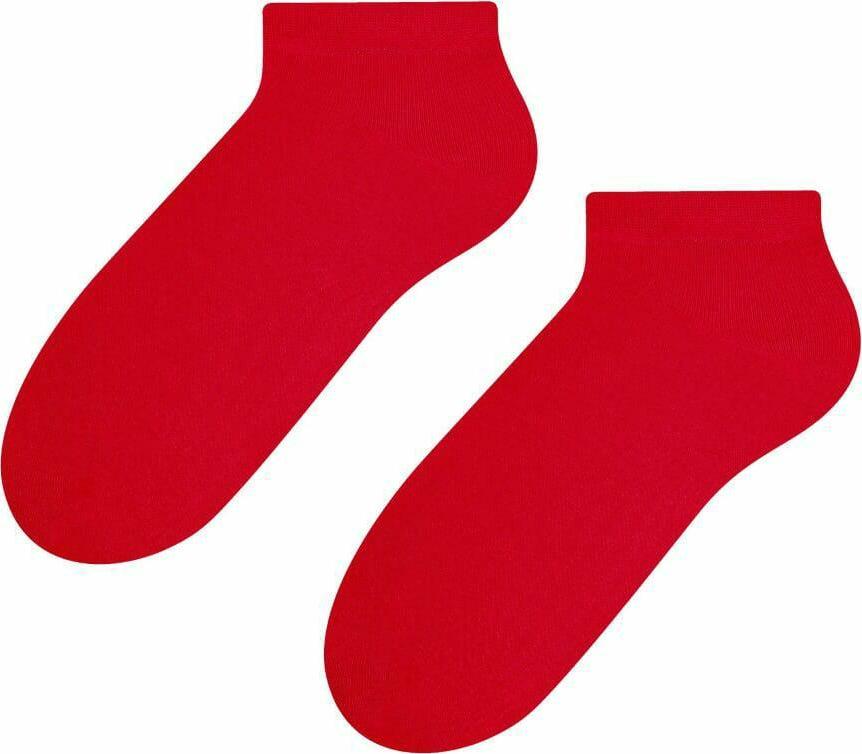 Červené členkové dámske ponožky Art. 052 Art. 052 UX18, RED Veľkosť: 35/37