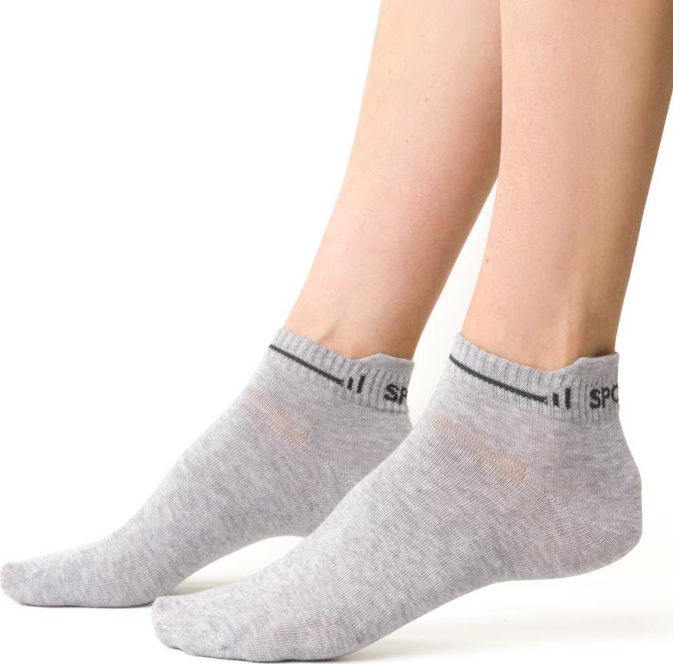 Sivé dámske ponožky Sport Art. 050 DF123, LIGHT GRAY MELANGE Veľkosť: 35/37