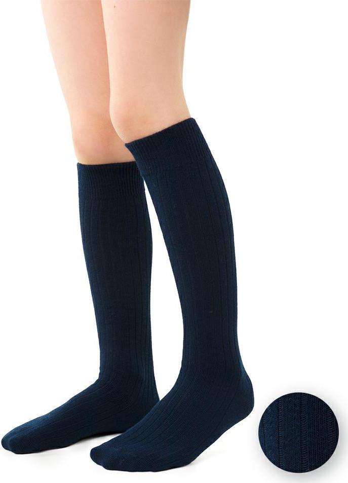 Podkolienky pre dievčatá Art. 072 YJ009 NAVY BLUE Veľkosť: 26/28