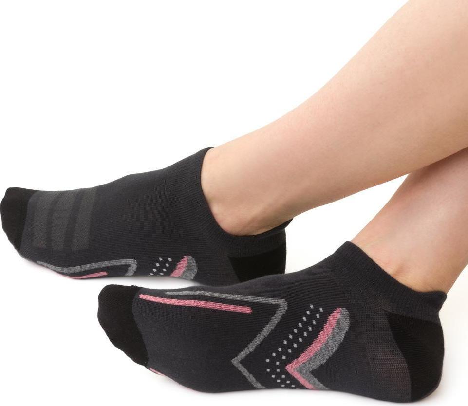 Čierne dámske športové členkové ponožky Art. 050 DF135, GRAPHITE Veľkosť: 35/37