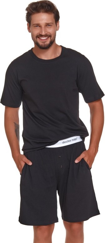 Čierne krátke pánske pyžamo Veľkosť: 2XL