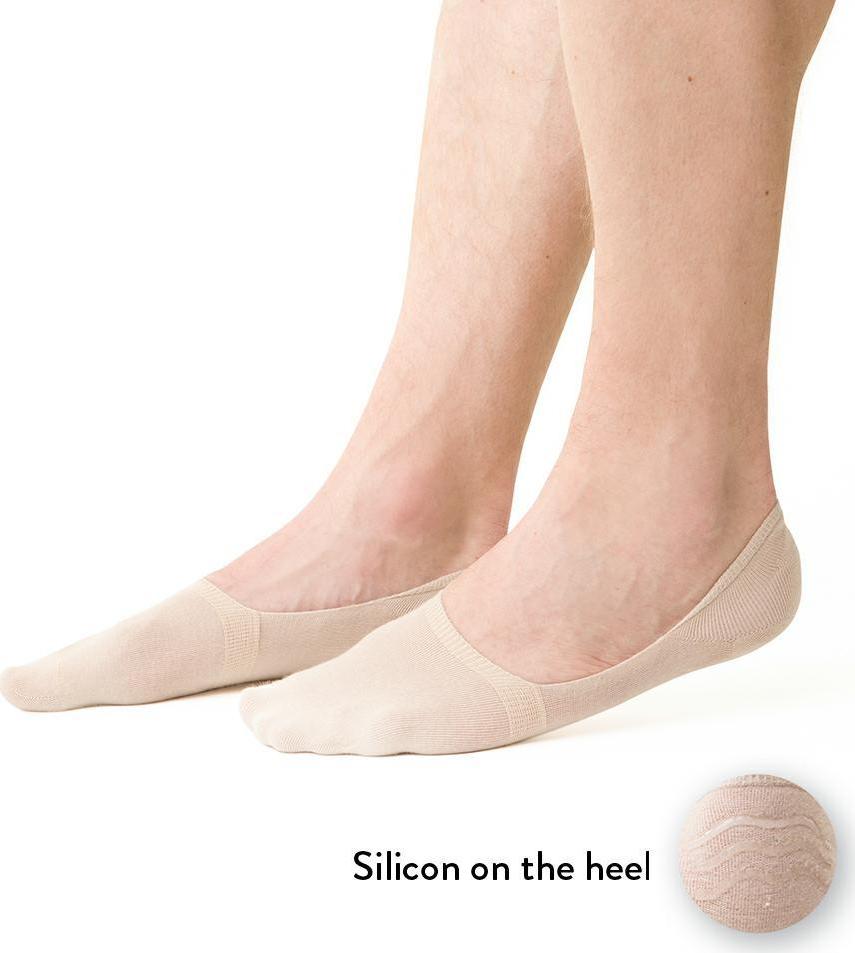 Svetlobéžové dámske krátke ponožky Art.058 DK002, LIGHT BEIGE Veľkosť: 41/43