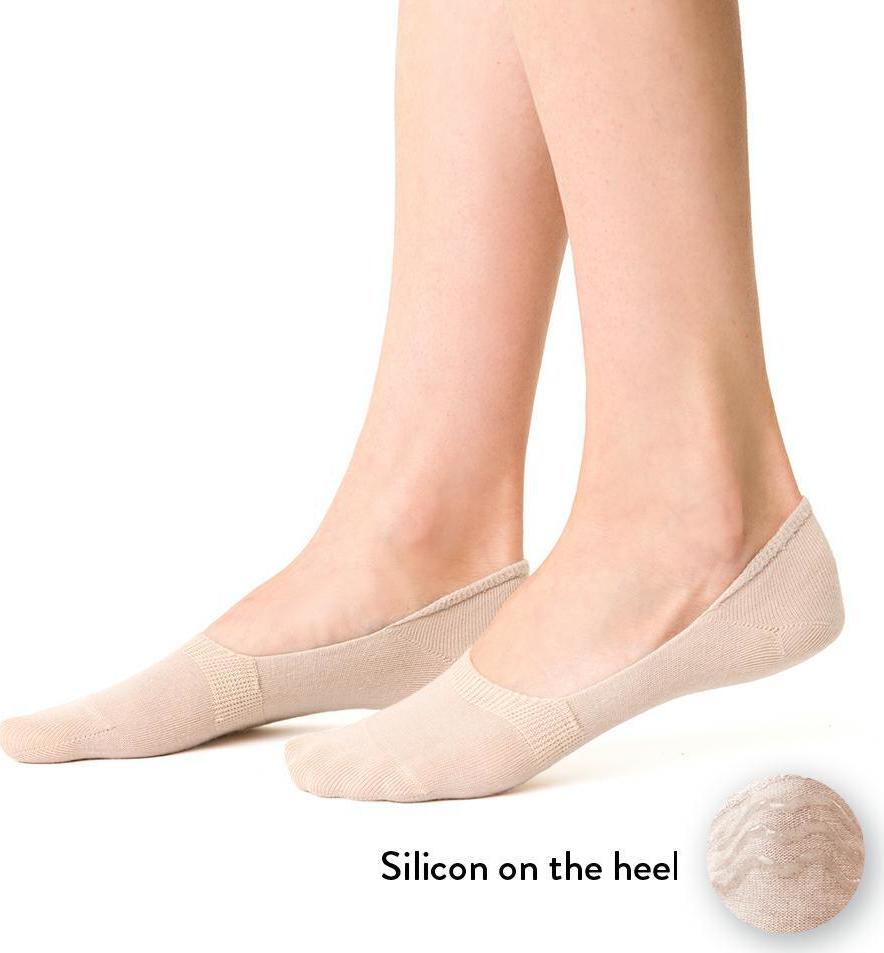 Svetlobéžové dámske krátke ponožky Art.058 DK002, LIGHT BEIGE Veľkosť: 35/37