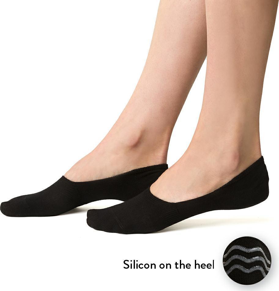 Čierne dámske krátke ponožky z bavlny Art.058 DJ006, BLACK Veľkosť: 35/37