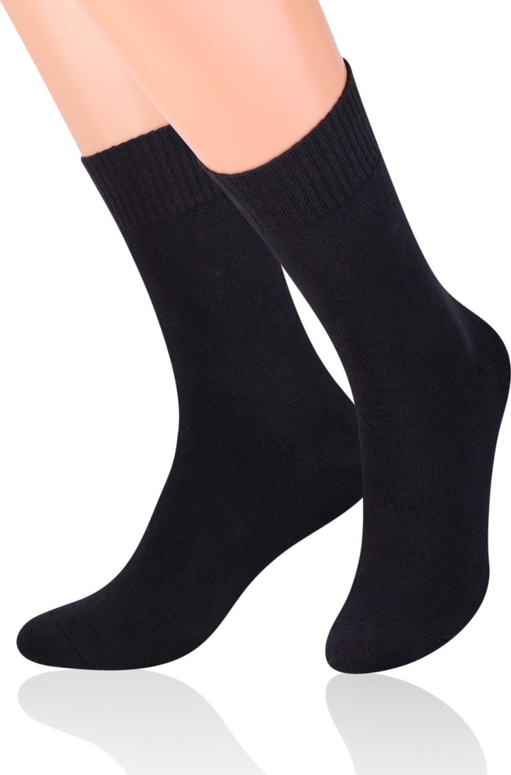 Čierne dámske klasické ponožky Art. 015 CI05, BLACK Veľkosť: 44/46
