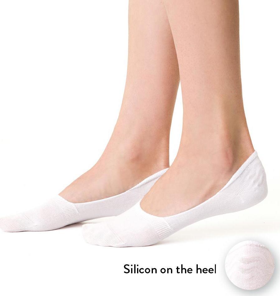 Biele dámske krátke ponožky Art.058 DJ001, SIZE 35-37 WHITE Veľkosť: 35/37