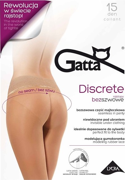 Silonky Gatta Discrete 15 den Veľkosť: L, Barva: hnedá