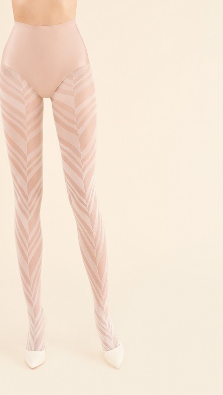 Vzorované silonky Gabriella 466 Wendy 20 den Veľkosť: S, Barva: champagne