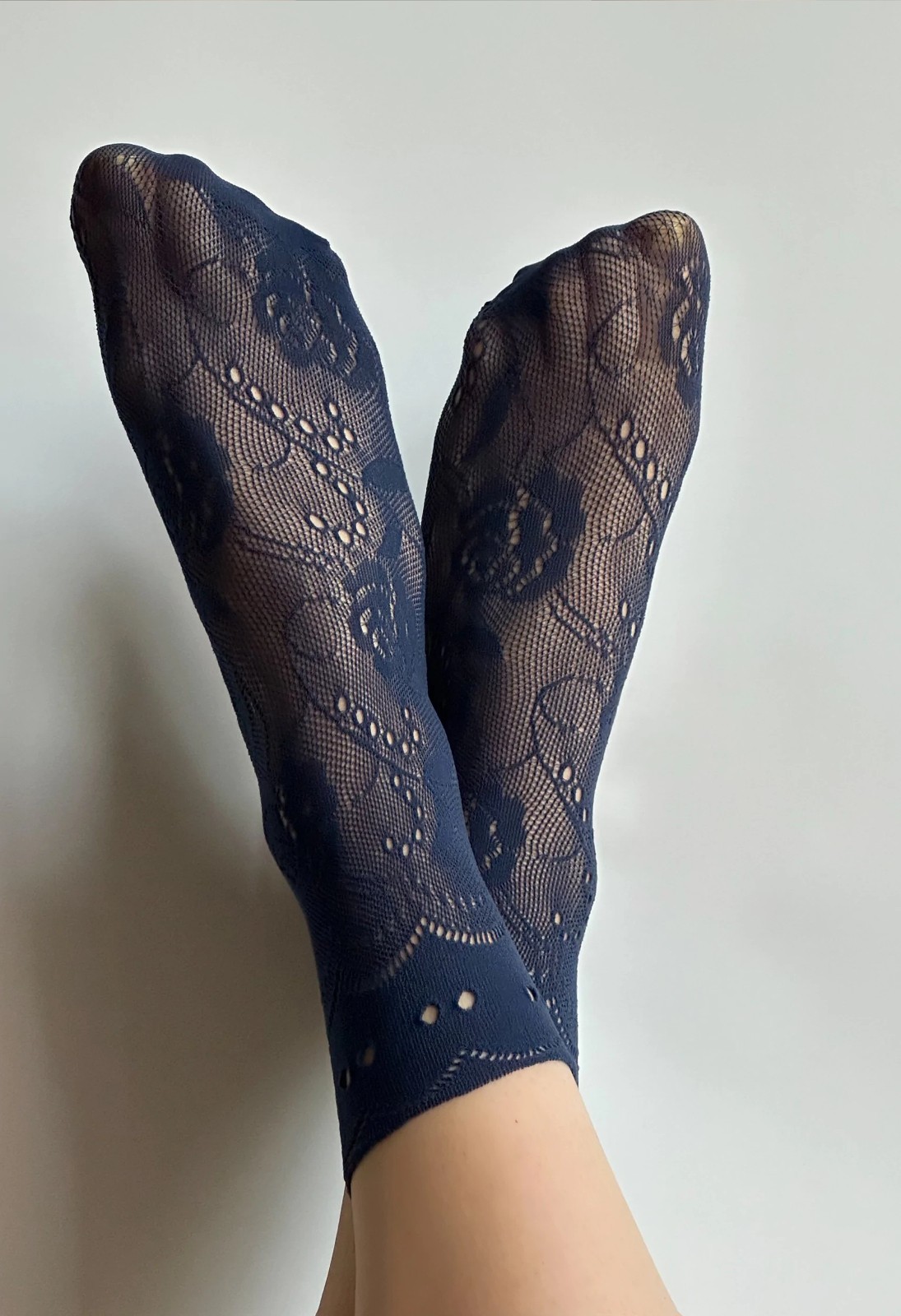 Vzorované silonkové ponožky Veneziana Milano Veľkosť: ONE SIZE, Barva: Modrá