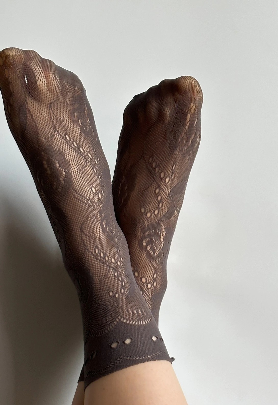 Vzorované silonkové ponožky Veneziana Milano Veľkosť: ONE SIZE, Barva: Grafitová