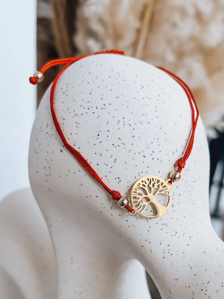 Náramok HEARTBEAT - strom života - červený LY0083 Veľkosť: ONE SIZE