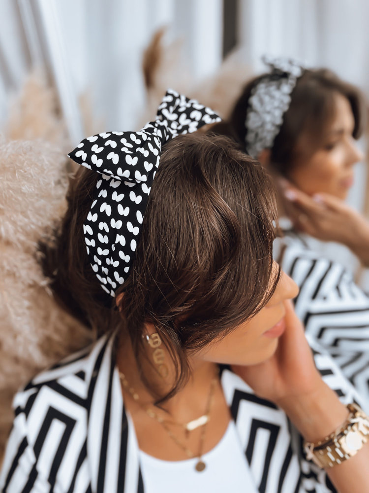 Čierno-biela čelenka ONTARIO so vzormi HY0035 Veľkosť: ONE SIZE