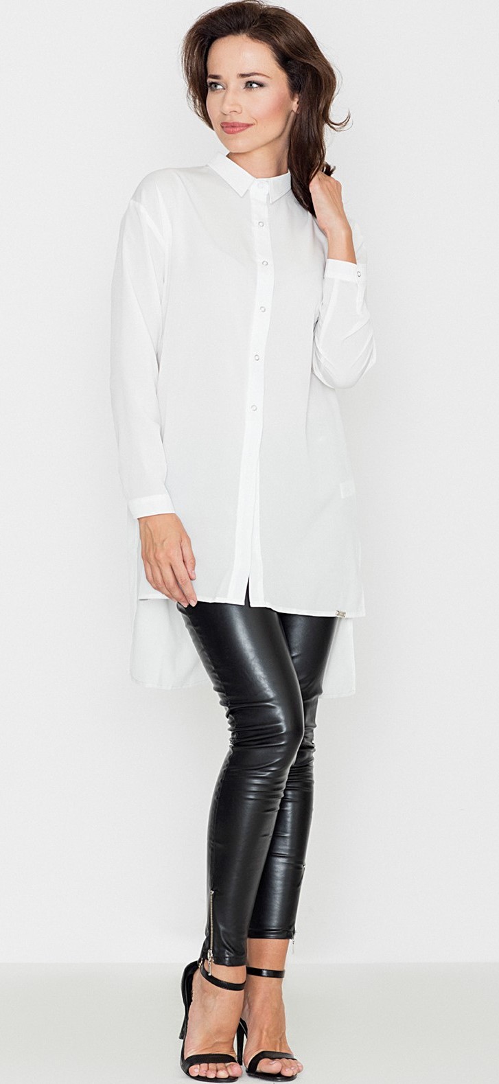 Čierne lesklé legíny K197 Black Veľkosť: L