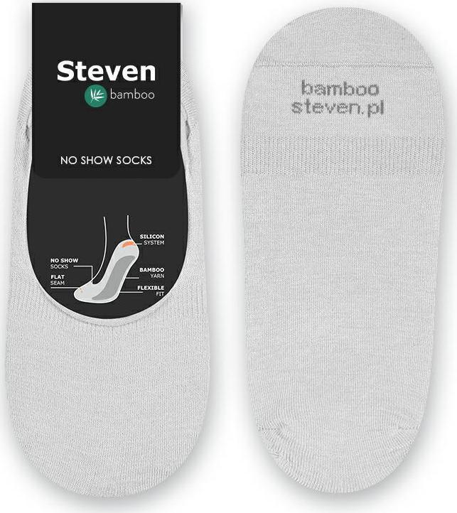 Sivé pánske nízke ponožky Art.036 BA014, LIGHT GRAY Veľkosť: 41/43