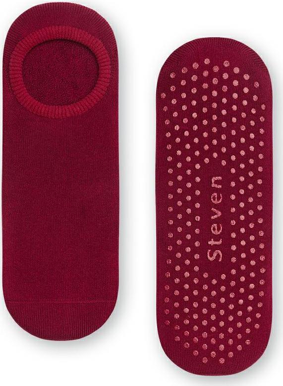 Bordó protišmykové dámske nízke ponožky Art.132 ZF041, BURGUNDY Veľkosť: 35/37