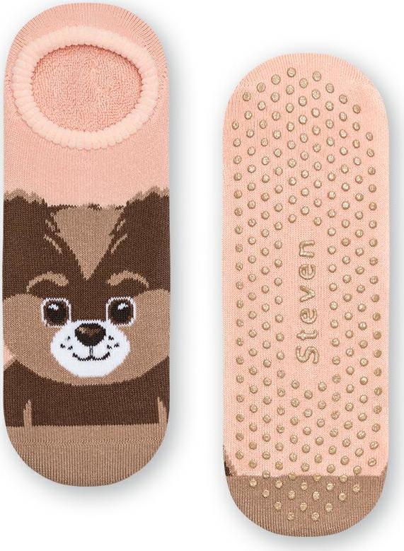 Ružové obrázkové dámske protišmykové ponožky Art.132 ZG047, PINK Veľkosť: 35/37