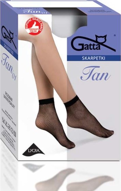Sieťované silonkové ponožky Gatta Tan nr. 1 Veľkosť: ONE SIZE, Barva: piesková