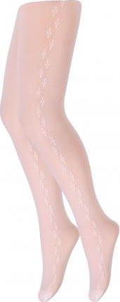 Biele vzorované silonky pre dievčatá Gatta Little Princess Alice 1 vz.50 20 den Veľkosť: 152/158, Barva: biela