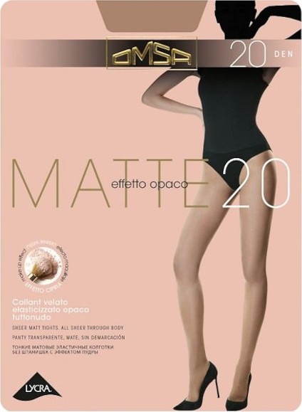 Silonky Omsa Matte 20 den Veľkosť: XL, Barva: Karamelová