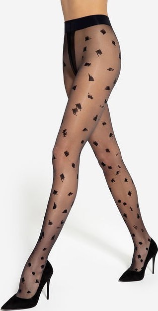 Čierne silonky so vzormi Gatta Arti vz.04 20 den Veľkosť: M, Barva: čierna