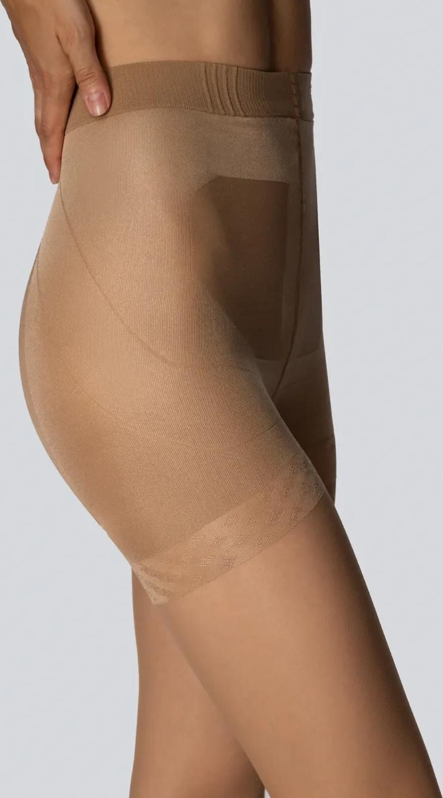 Silonky Mona Push-Up 40 den plus size Veľkosť: XL, Barva: hnedá