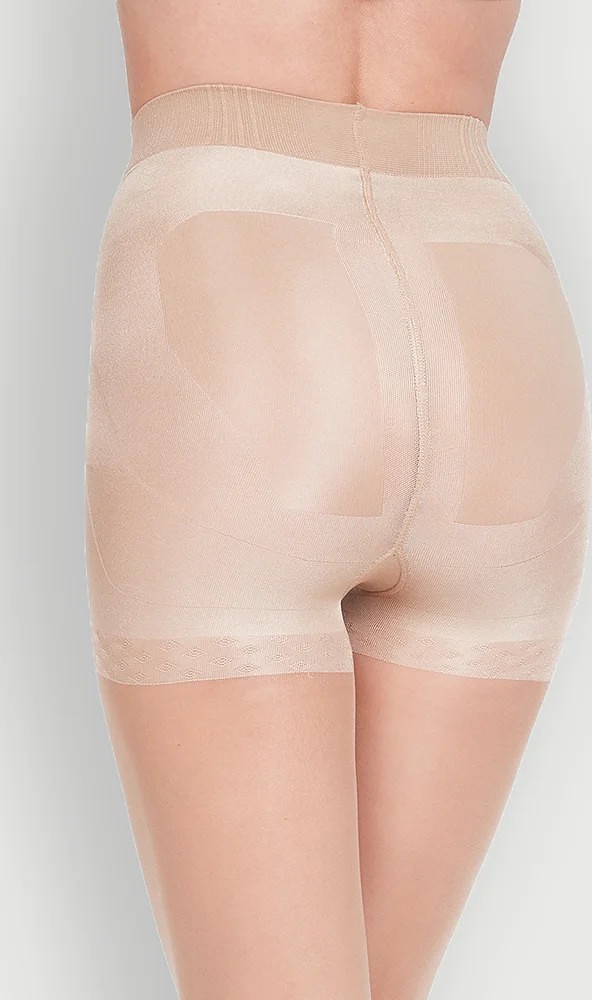 Silonky Mona Push-Up 40 den plus size Veľkosť: XL, Barva: vanilková