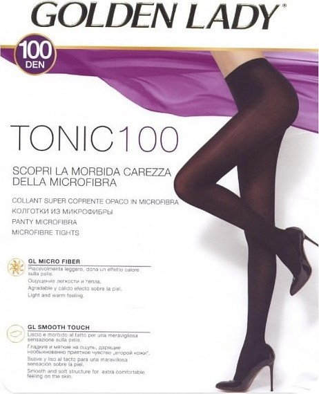Čierne pančuchy Golden Lady Tonic 100 den Veľkosť: L, Barva: čierna