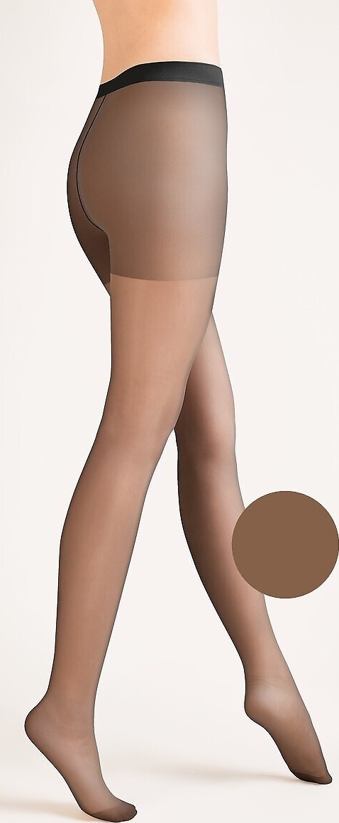 Silonky Gabriella Lycra 15 den plus size Veľkosť: XL, Barva: Kávová