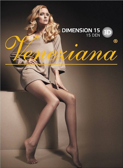 SILONKY VENEZIANA DIMENSION 15 DEN Veľkosť: M, Barva: Černá