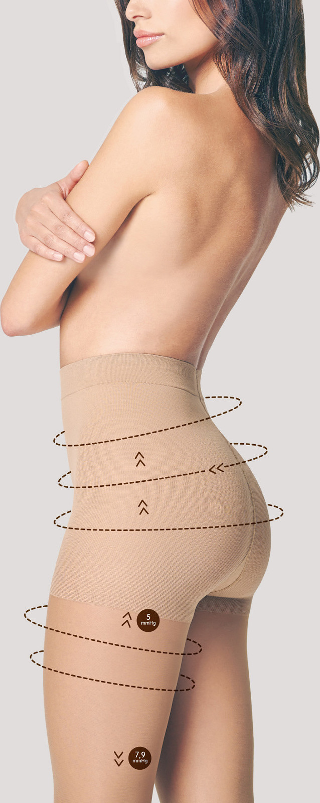 Sťahovacie silonky Fiore Body Care Comfort M 5100 20 den plus size Veľkosť: XL, Barva: čierna