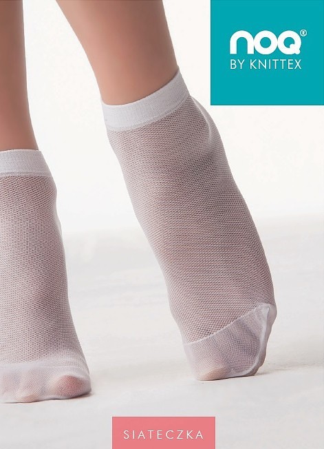 Jemné sieťované silonkové ponožky Knittex DR 0015 Uliana 20 den Veľkosť: ONE SIZE, Barva: biela