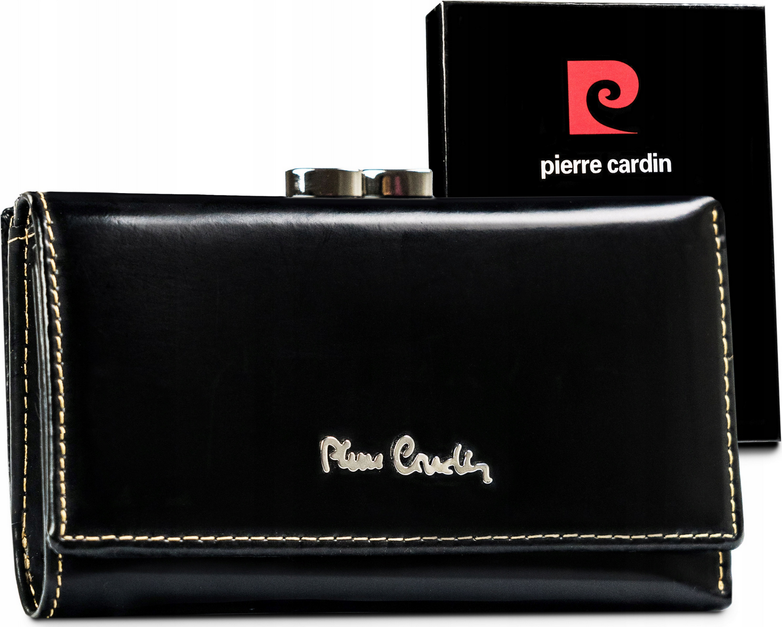 Pierre Cardin Čierna kožená stredná dámska peňaženka U050 [DH] 457 PSP520.2 Veľkosť: ONE SIZE