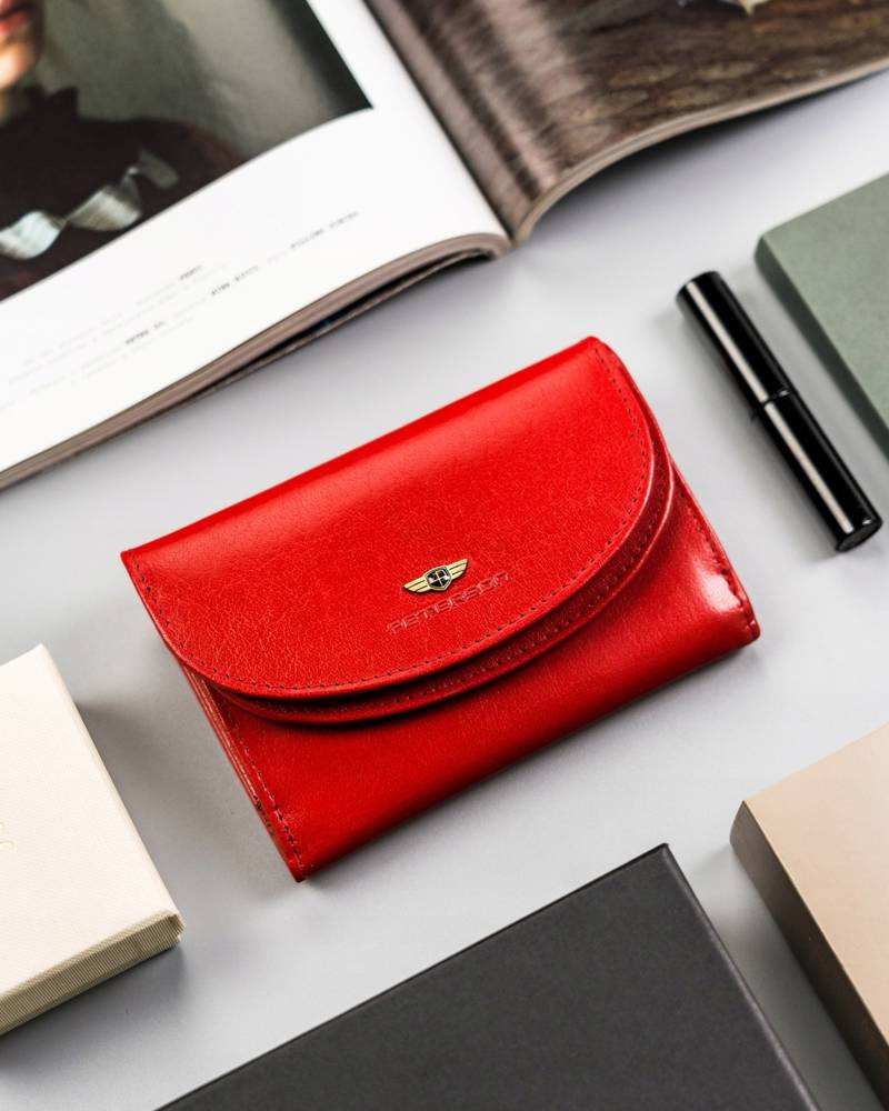 Peterson Červená stredne veľká dámska kožená peňaženka Y139 [DH] PTN 116-BO Veľkosť: ONE SIZE