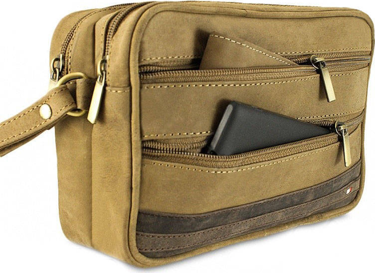 Always Wild Hnedá pánska kožená kabelka [DH] S3-2-R Veľkosť: ONE SIZE