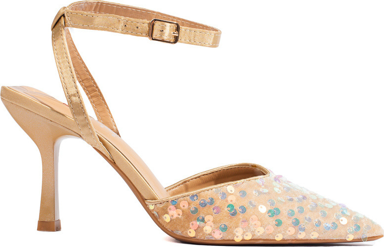 Zlaté sandále so zlatými flitrami JH275P-GO Veľkosť: 40