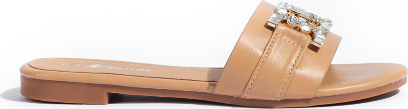 Béžové sandále s elegantnou ozdobou CB2144-6KH Veľkosť: 36