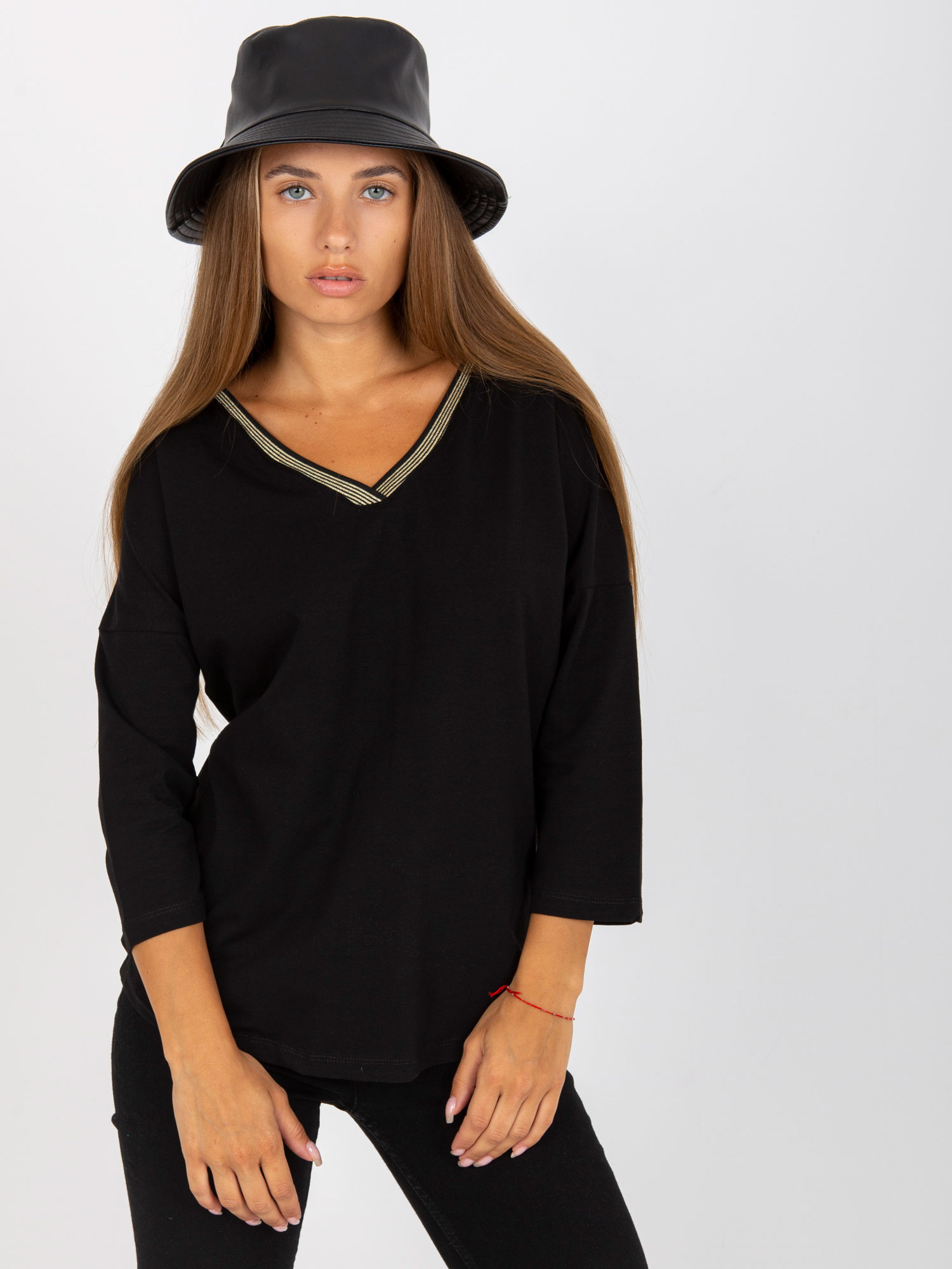 Čierne basic tričko -RV-BZ-8050.04-black Veľkosť: S/M