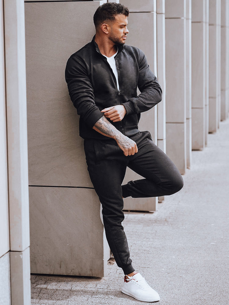 Čierna pánska teplákovka s mikinou na zips AX0733 Veľkosť: M