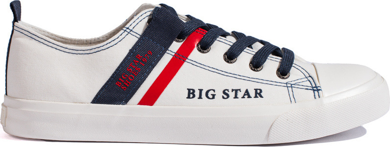 Biele pánske tenisky z eko kože BIG STAR LL174005 LL174005W-M Veľkosť: 44