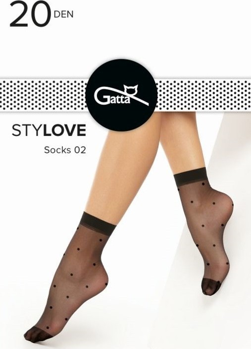 Silonkové ponožky Gatta Stylove 02 20 den Veľkosť: ONE SIZE, Barva: Kávová