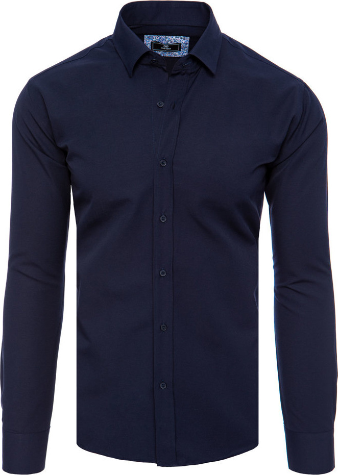 Tmavomodrá elegantná pánska košeľa DX2477 Veľkosť: 2XL