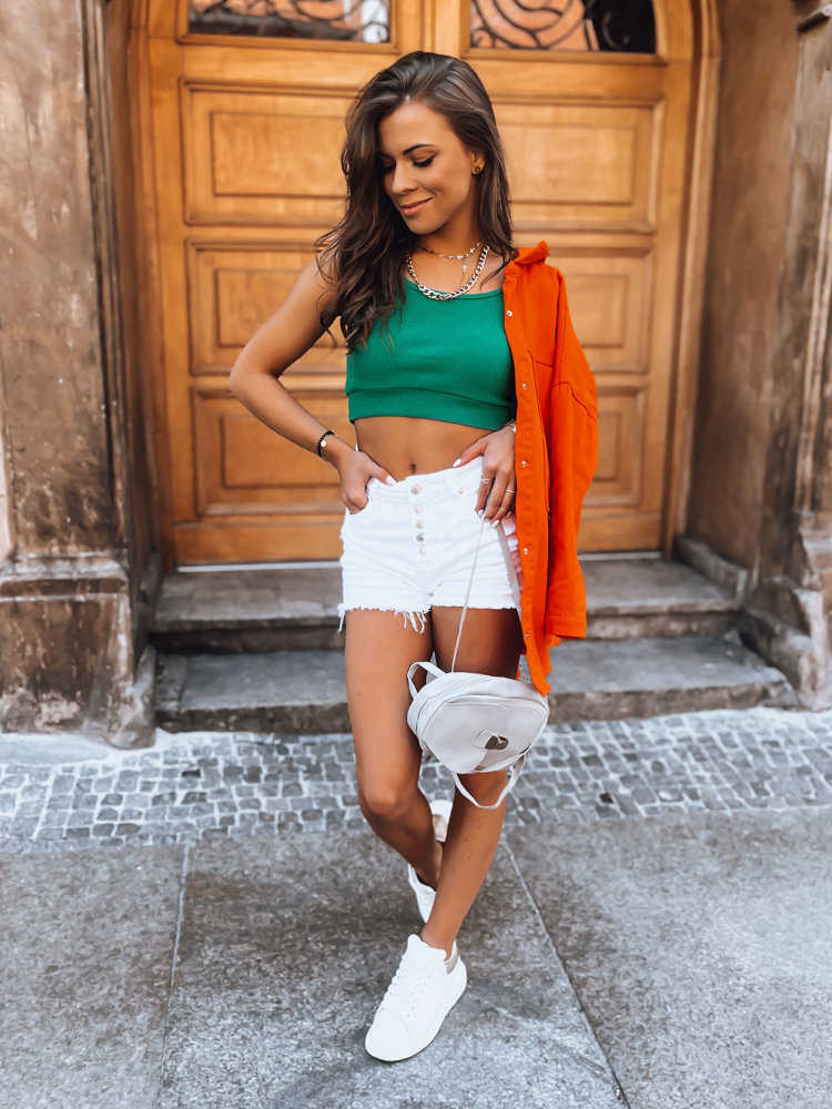 ZELENÝ REBROVANÝ CROP TOP MY DARLING RY2173Z Veľkosť: M