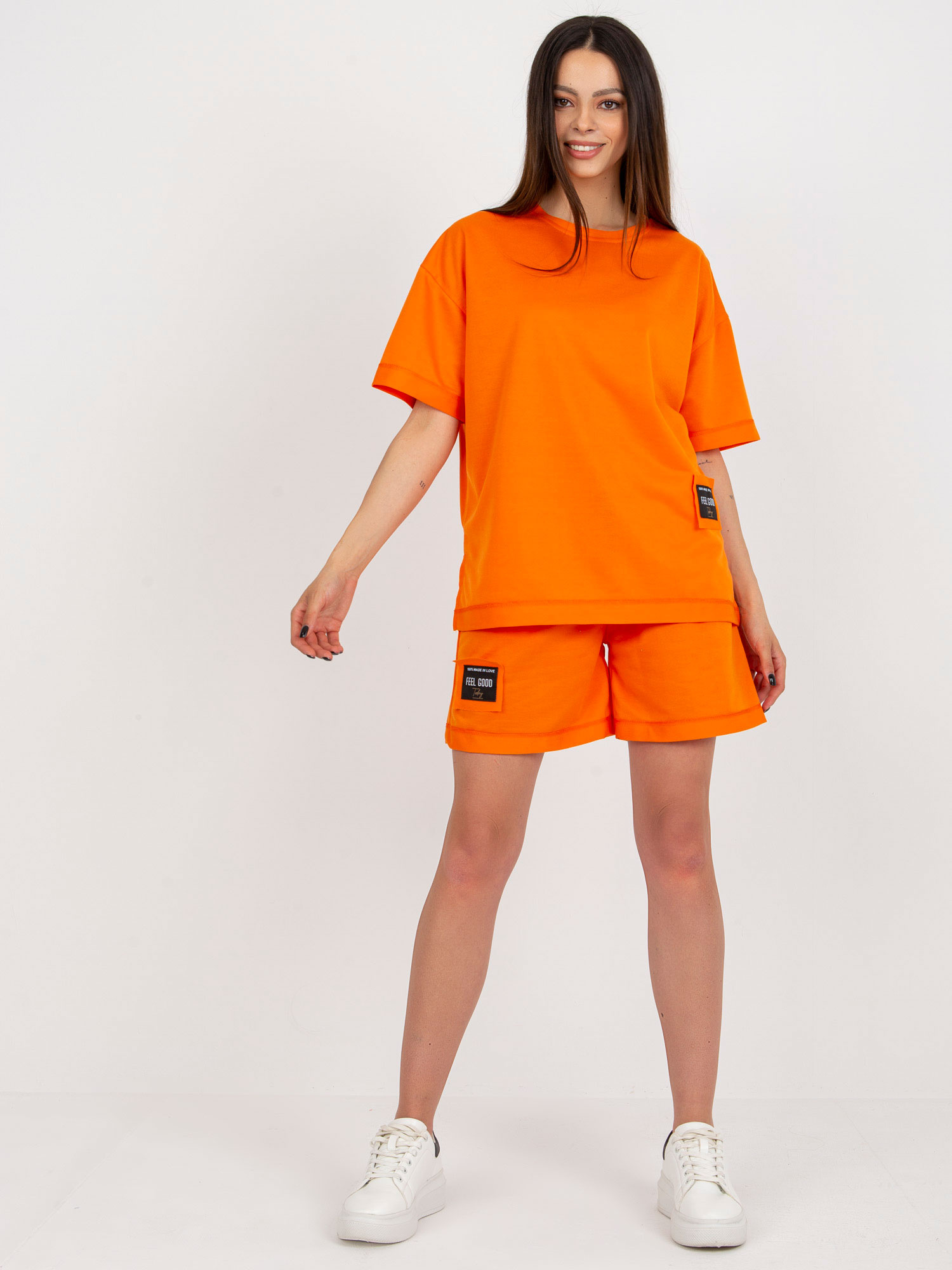Oranžový komplet trička a kraťasov BA-KMPL-Z-227.23P-orange Veľkosť: S