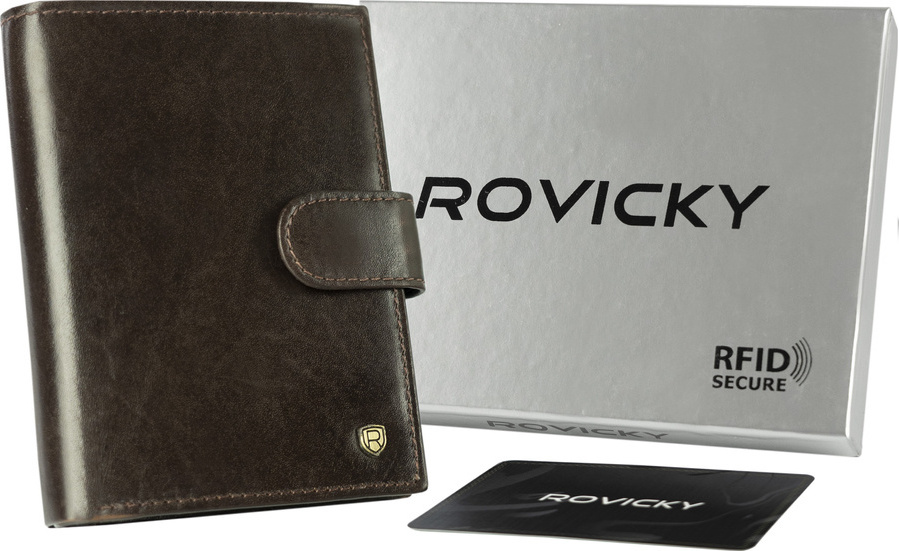 Tmavohnedá pánska kožená peňaženka L172 N62L-RVT-3227 D.Brown Veľkosť: ONE SIZE