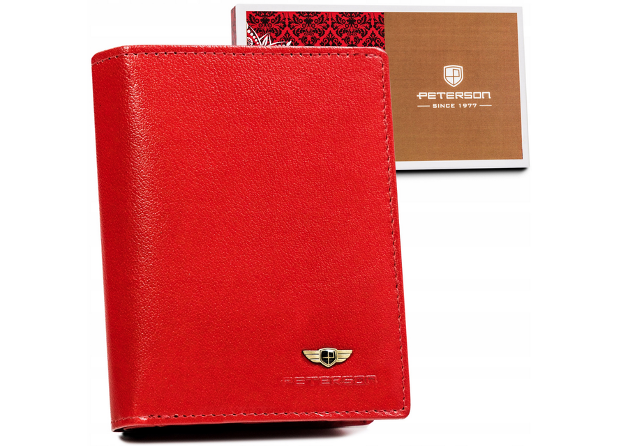 Peterson Červená stredná dámska kožená peňaženka Y169 [DH] PTN 2549-BO Veľkosť: ONE SIZE