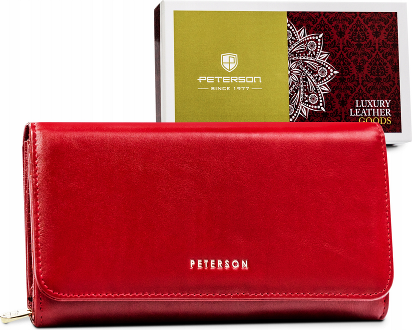Peterson Červená dámska kožená peňaženka Y191 [DH] PTN 421077-SG Veľkosť: ONE SIZE