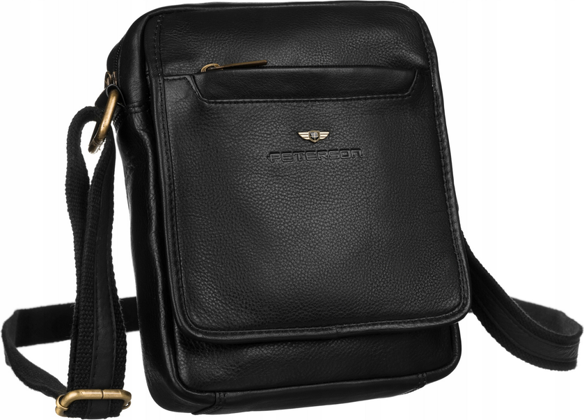Peterson Čierna pánska messenger taška [DH] PTN 1117-NDM BLACK Veľkosť: ONE SIZE