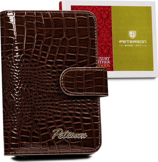 Peterson Hnedá dámska kožená peňaženka Y196 [D] PTN CR-602-1451 BROW Veľkosť: ONE SIZE