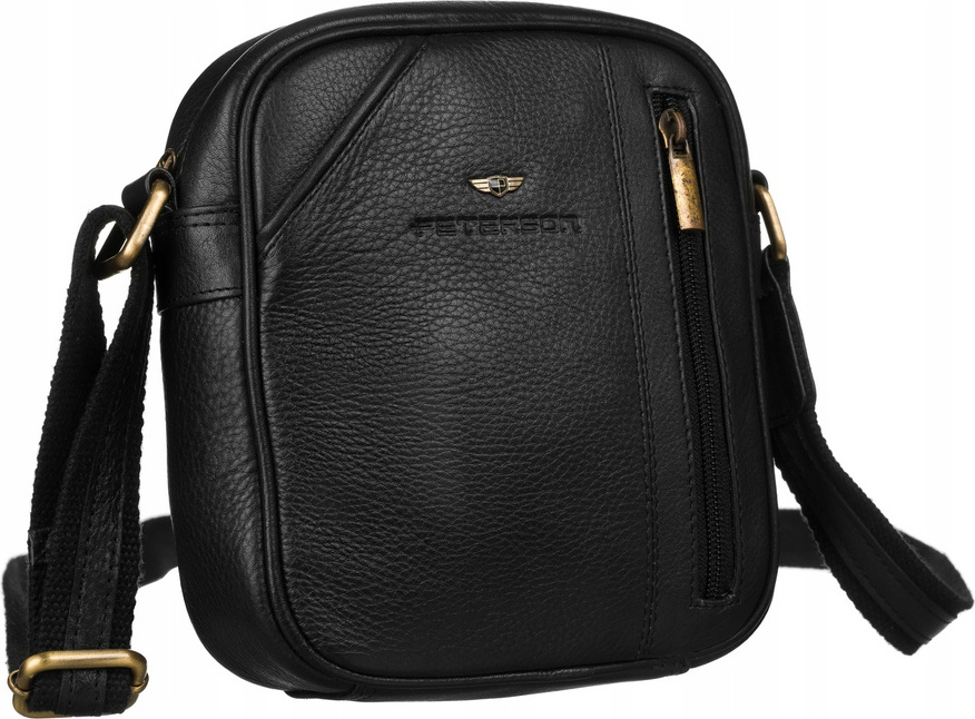 Peterson Pánska čierna taška cez rameno [DH]PTN 8023-NDM BLACK Veľkosť: ONE SIZE