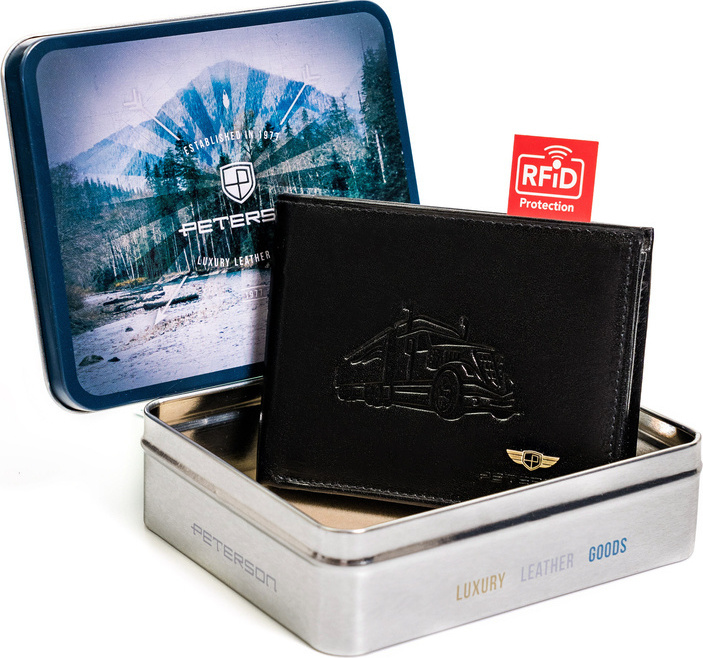 Peterson čierna peňaženka Truck W044 PTN 304T Veľkosť: ONE SIZE